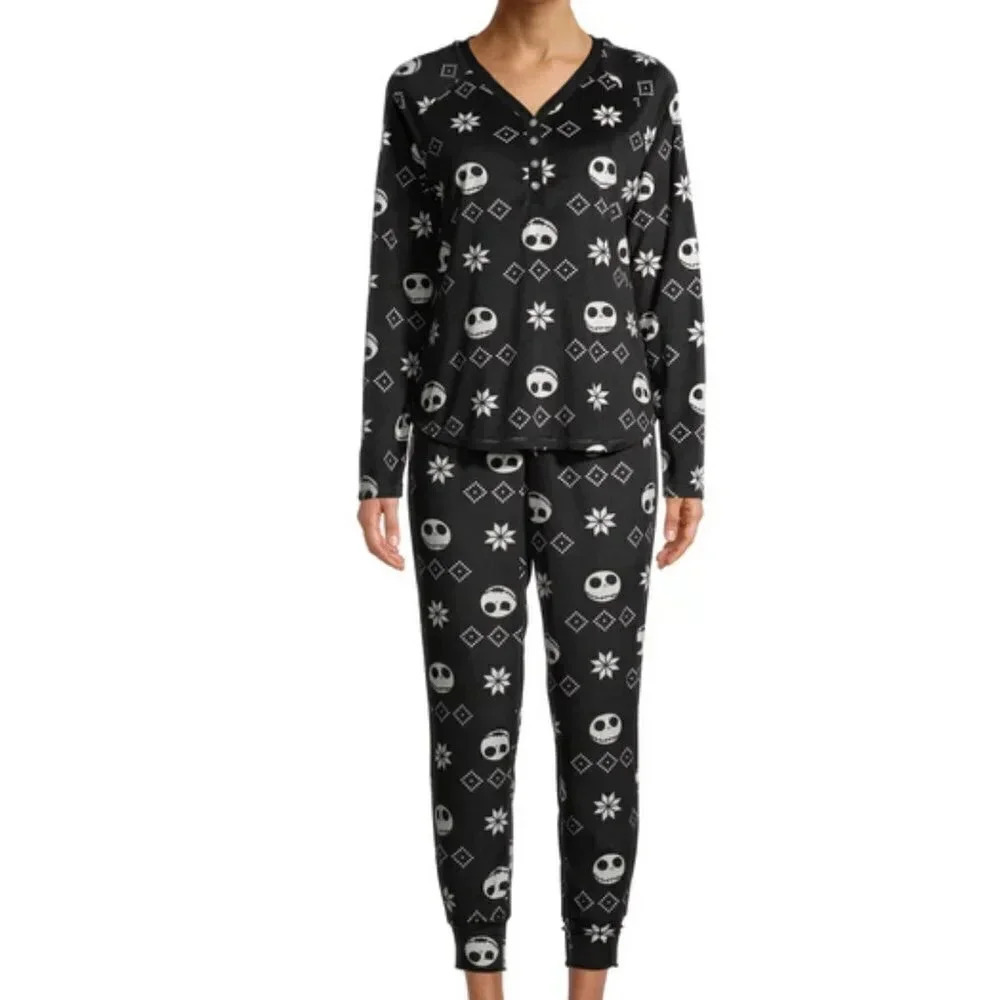 Disney Tim Burton's The‎ Nightmare Before Christmas Fleece Pajamas, Size Small